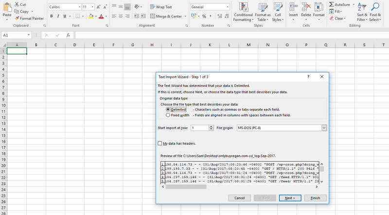 excel import